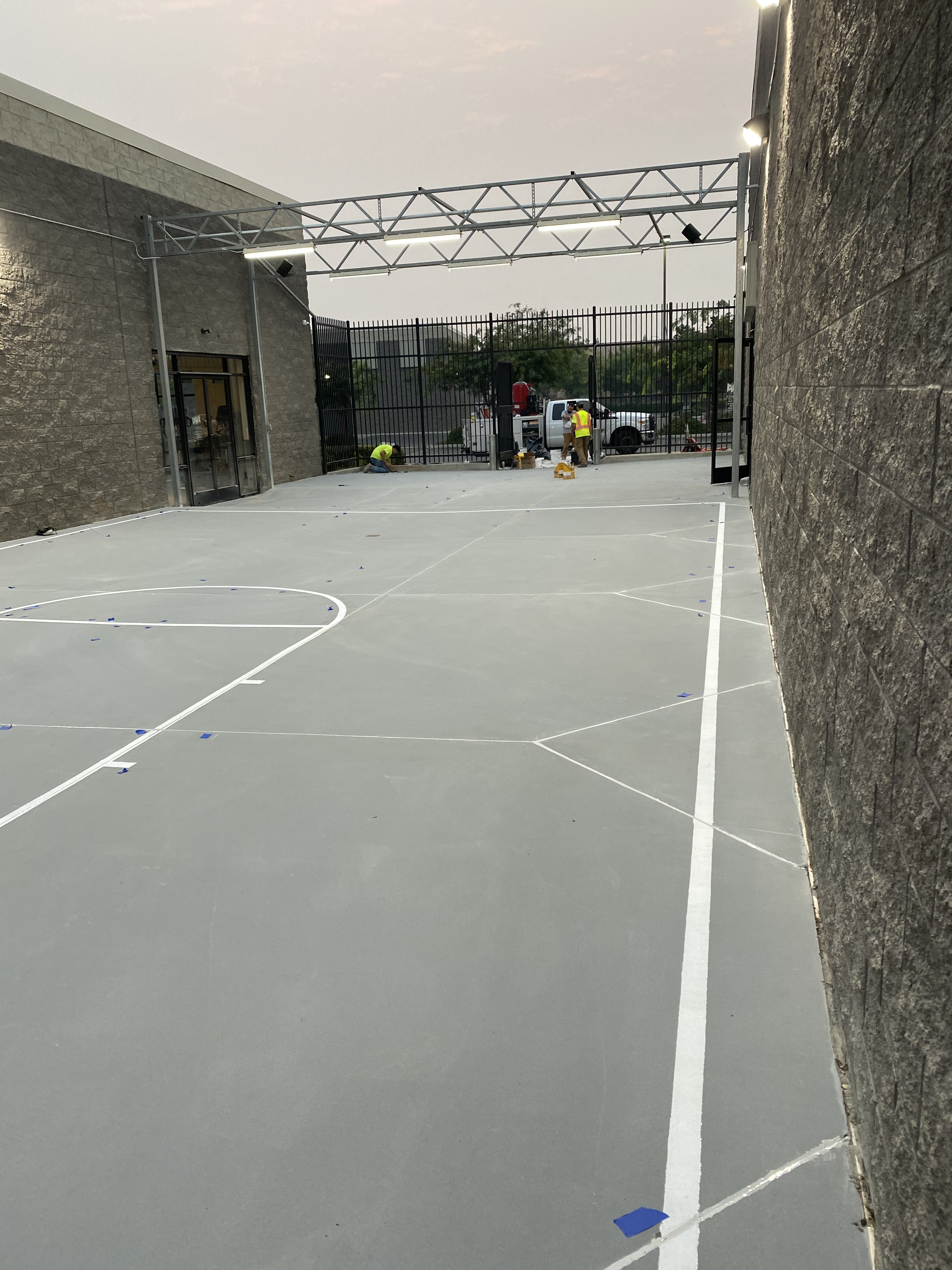 Crush Fitness - Basketball Court - Recreation center flooring