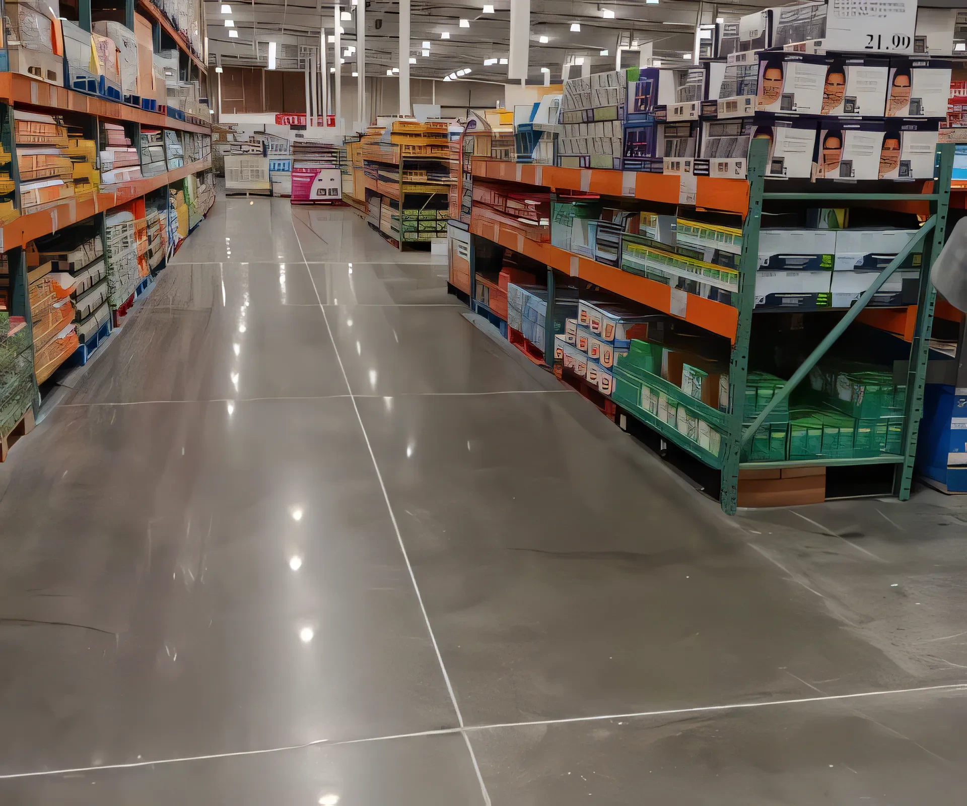 DTI concrete crack repair and joint fill — commercial floor restoration