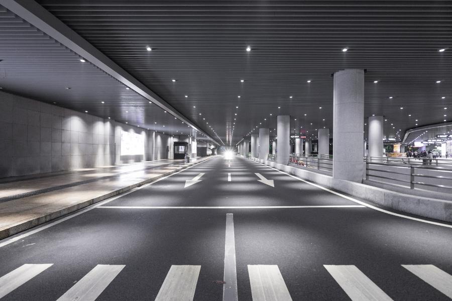 Modern parking garage with durable flooring